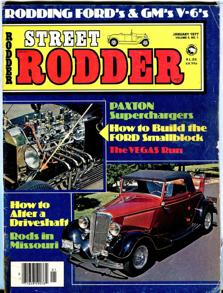Street Rodder Magazine January 1977 Ford Smallblock EX No ML 022417nonjhe