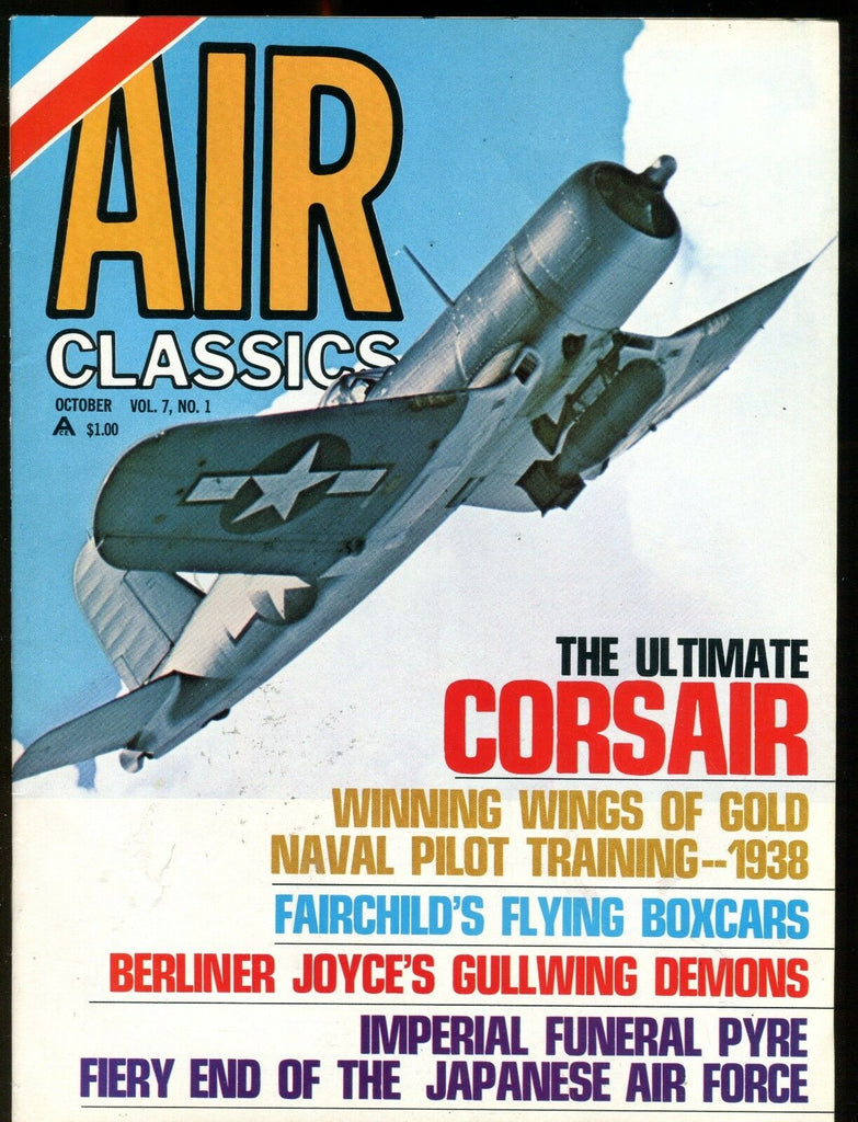 Air Classics Magazine October 1970 Ultimate Corsair EX No ML 120816jhe