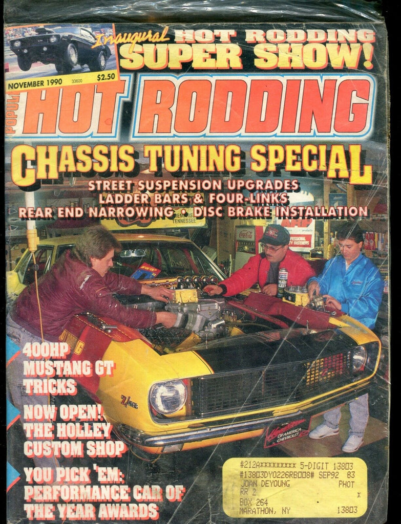 Popular Hot Rodding Magazine November 1990 Chassis Tuning Ex w/ML 113016jhe