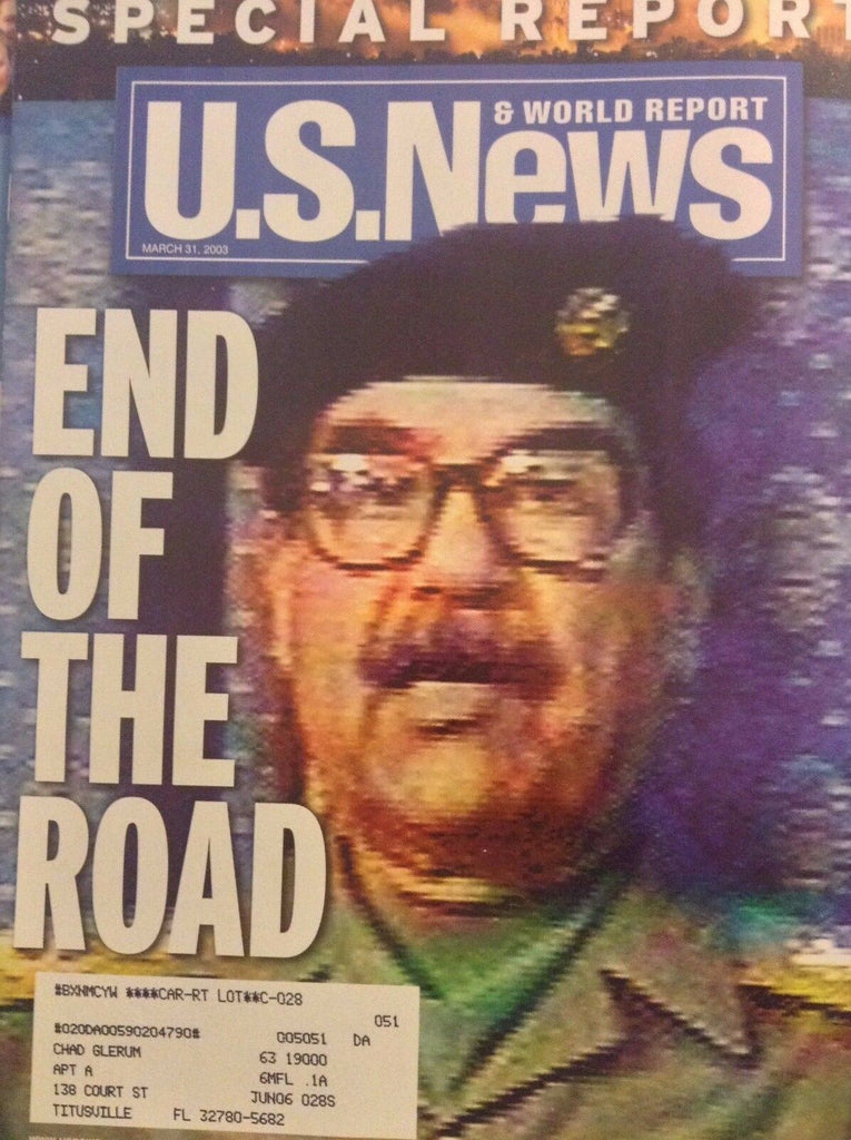 U.S. News Magazine Saddam Hussein March 31, 2003 121917nonrh