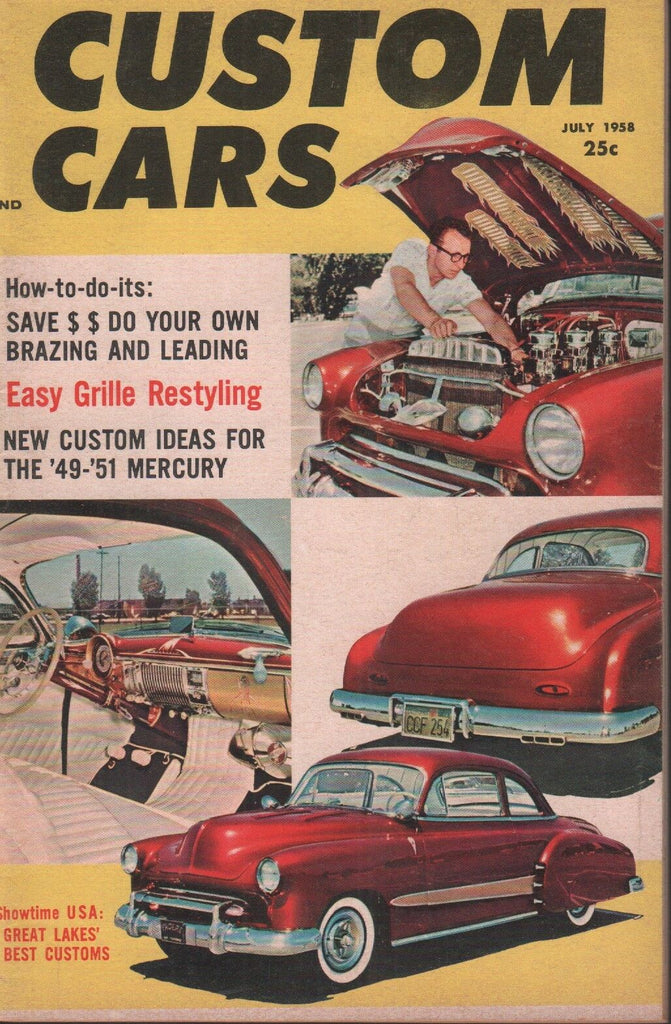 Custom Cars Vintage Magazine July 1958 Great Lakes' Best Customs 121518AME