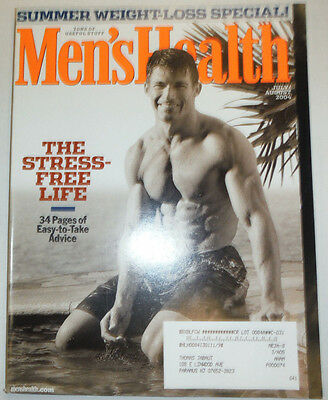 Men's Health Magazine The Stress Free Life July/August 2004 VG Cond 030615R2