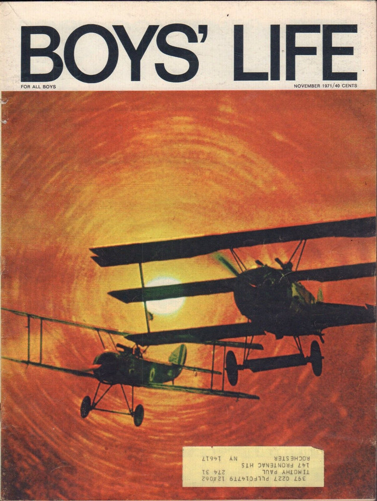 Boy's Life November 1971 Biplanes w/ML 011617DBE2