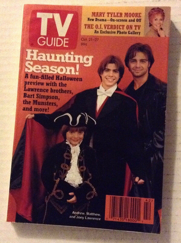 Tv Guide Magazine Andrew Matthew And Joey Lawrence October 21-27 1995 021417RH