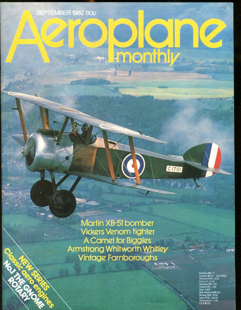 Aeroplane Monthly Magazine September 1982 Martin XB-51 EX No ML 013117jhe