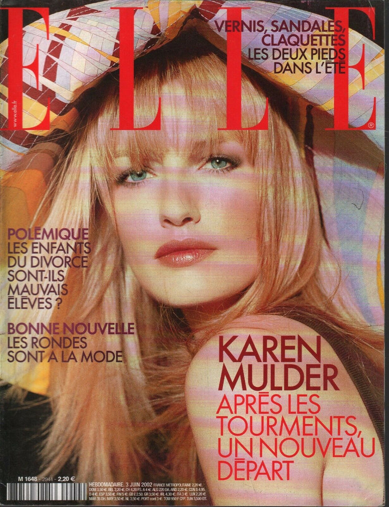 Elle French Fashion June 2002 Karen Mulder Claudia Schiffer 100620ame