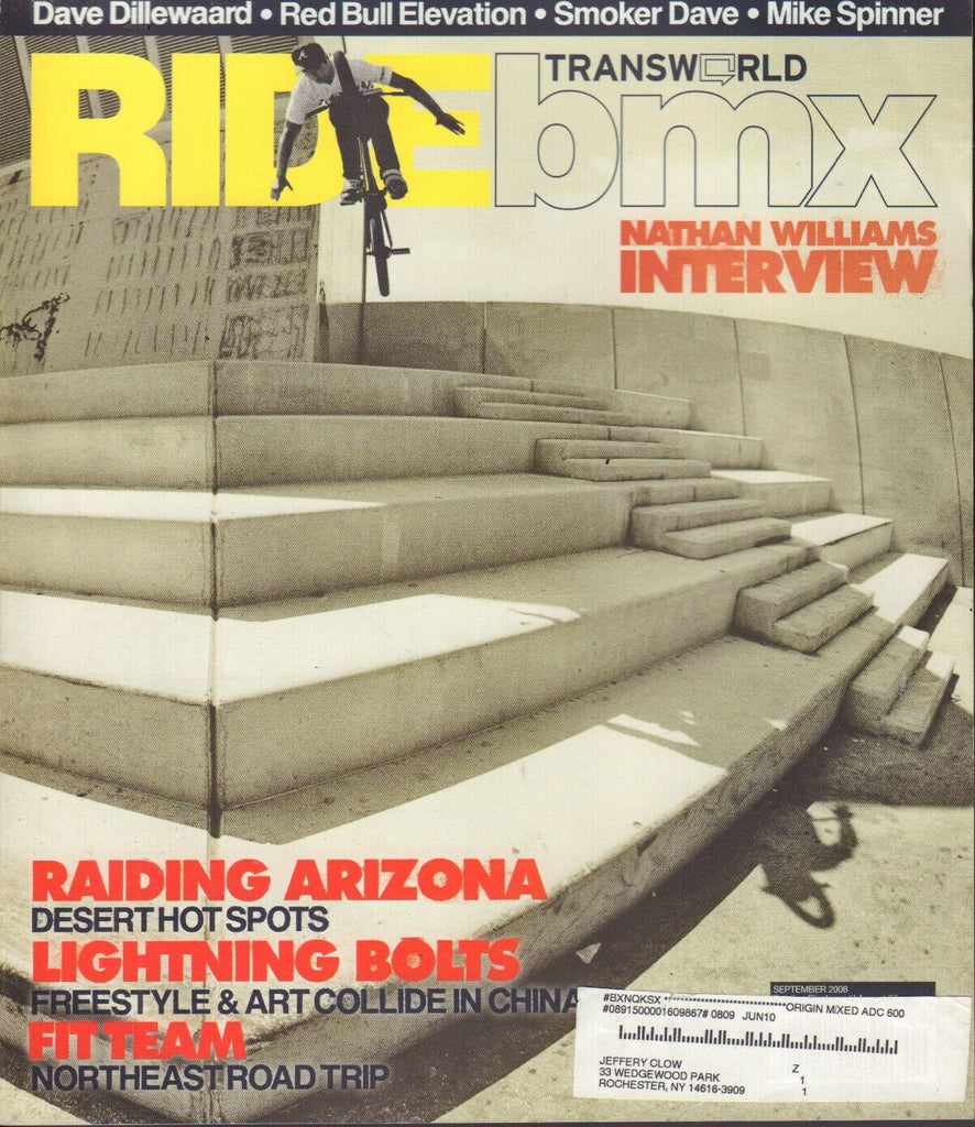 Ride BMX September 2008 Nathan Williams w/ML 022817nonDBE