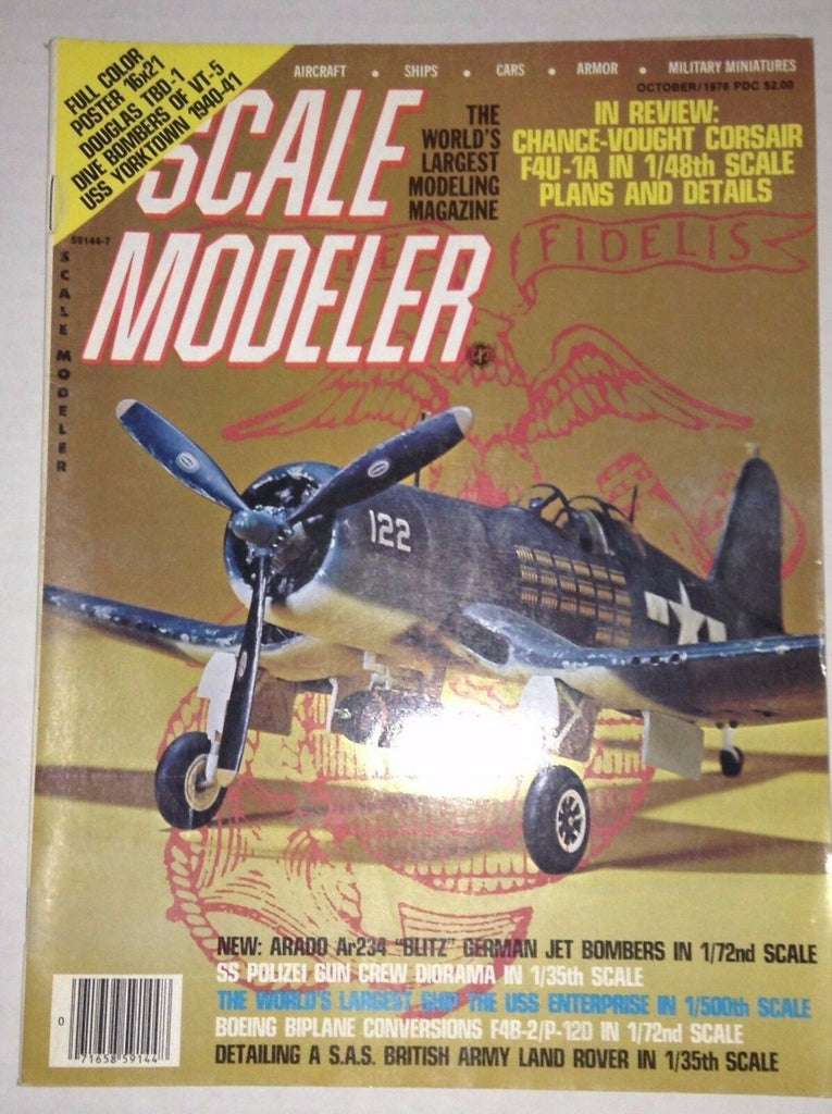 Scale Modeler Airplane Magazine Chance-Vought Corsair October 1976 010217RH
