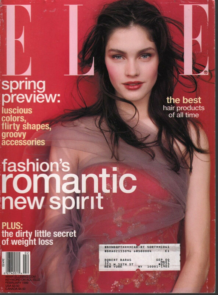 Elle Fashion Magazine February 1999 Lonneke Engel Kristen Ulmer 091420ame