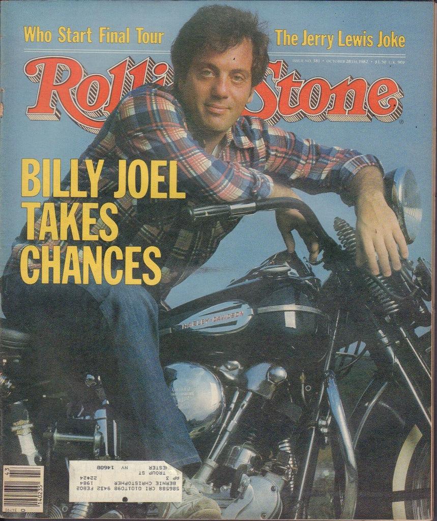 Rolling Stone October 28 1982 Billy Joel, Jerry Lewis w/ML 122016DBE