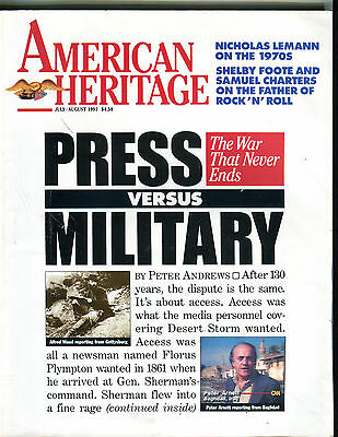 American Heritage Magazine July/August 1991 Press vs. Military EX 080616jhe