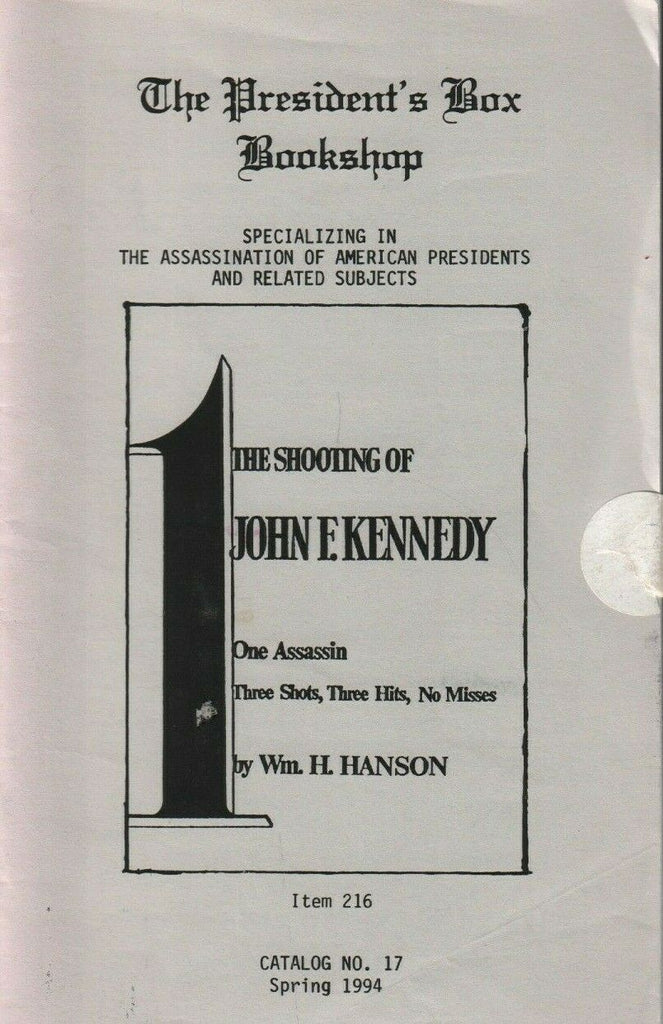 The President's Box Catalog Spring '94 Assassination of Presidents JFK 011320AME