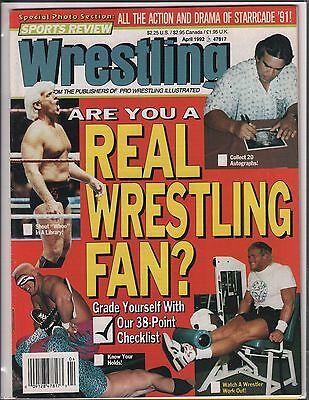 Sports Review Wrestling April 1992 "Are you a Real Wrestling Fan?" EX 120715DBE2