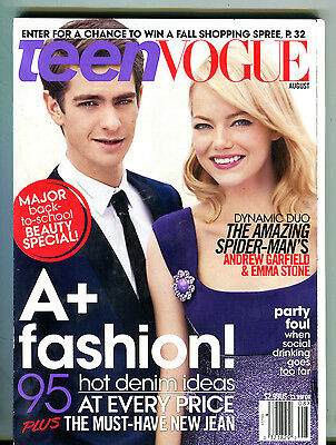 Teen Vogue Magazine August 2012 Andrew Garfield Emma Stone EX 071216jhe