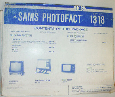 Sams Photofact Magazine Motorola & Panasonic No.1318 May 1973 030315r