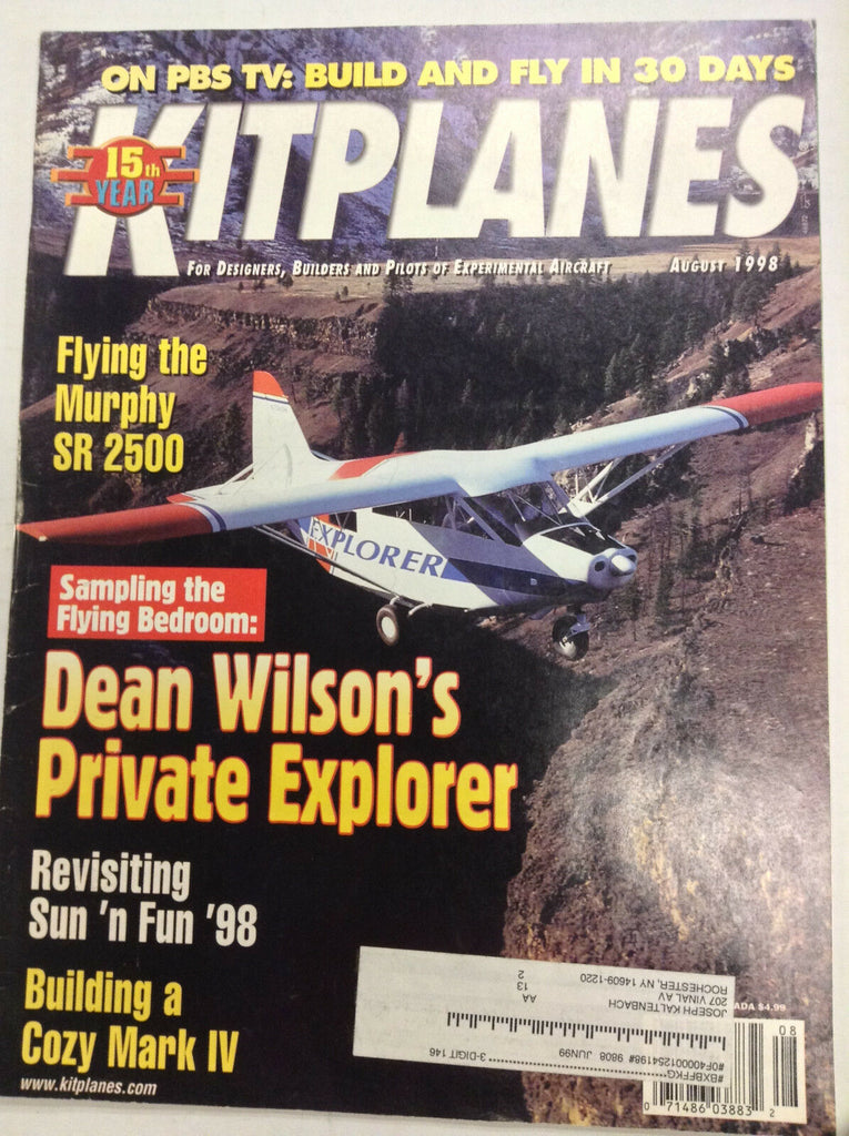 Kitplanes Magazine Murphy SR 2500 Dean Wilson August 1998 041517nonrh
