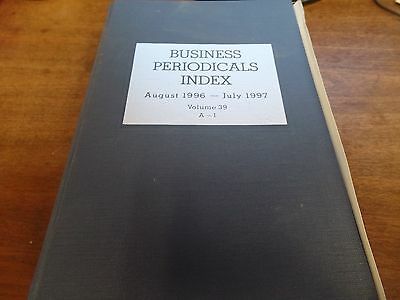 Business Periodicals Index #39 A-I Aug 1996- July 1997 Ex-FAA Library 030716ame4