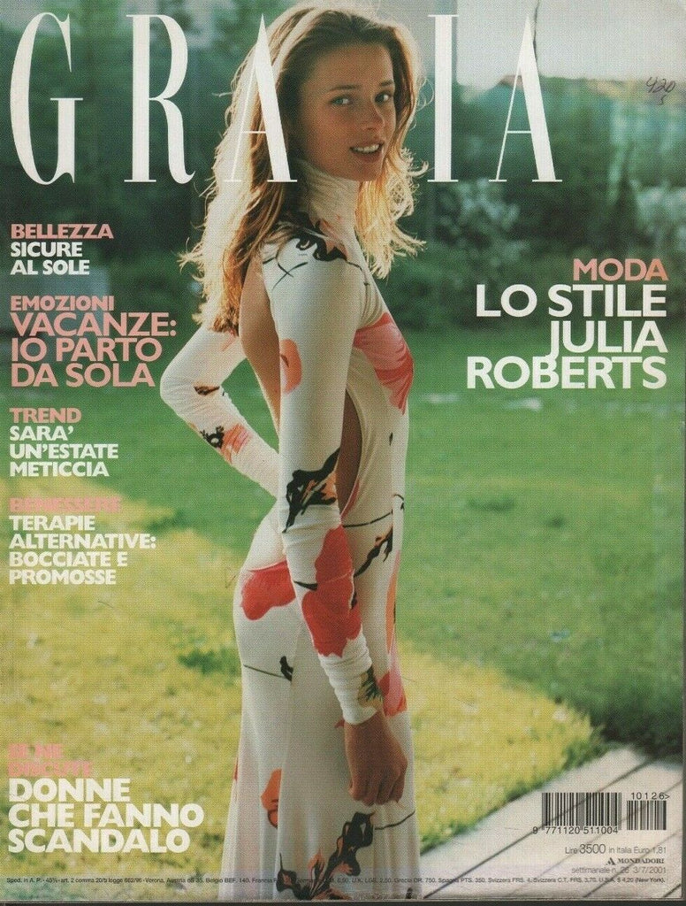 Grazia Italian Fashion Magazine 3/7/2001 Julia Roberts Donne Che 052819DBE