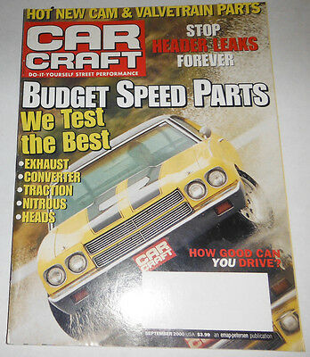 Car Craft Magazine Budget Speed Parts & Header Leaks September 2000 080814R