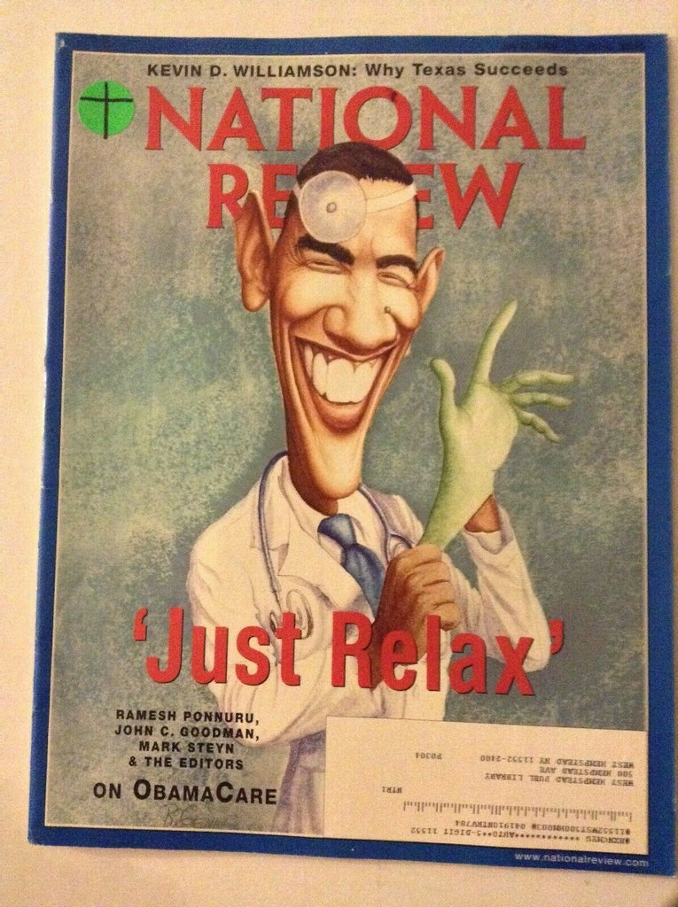 National Review Magazine Barack Obama Care July 20, 2009 060619nonrh