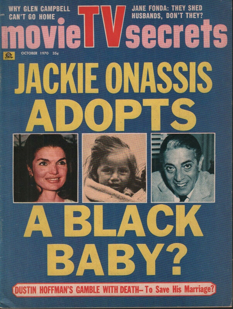 Movie TV Secrets October 1970 Jackie Kennedy Onassis Dustin Hoffman 062019AME2