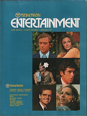 Ticketron Entertainment Magazine Vol. 2 No.6 1973 Micheal Caine 120315DBE