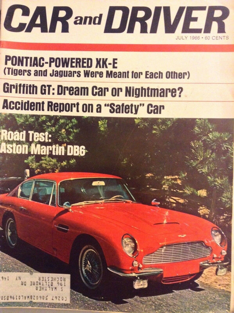 Car And Driver Magazine Pontiac-Powered XK-E July 1966 042518nonrh