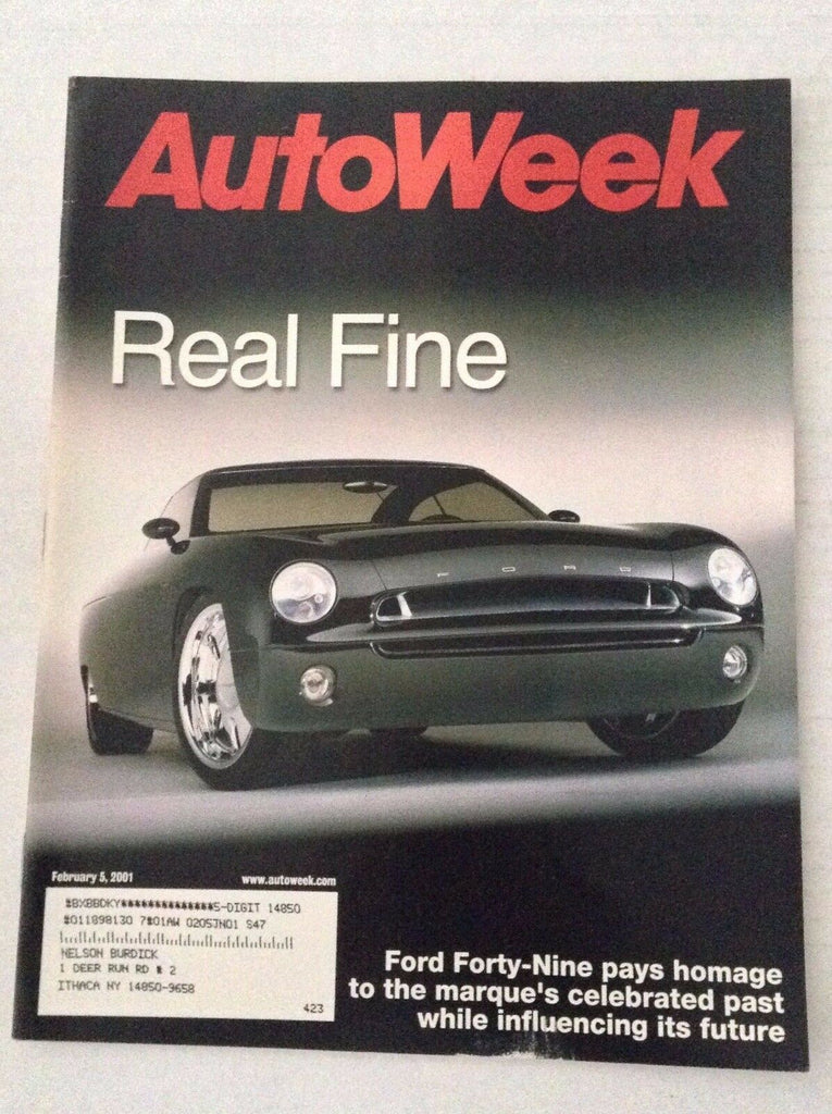 Autoweek Magazine Marque's Past Influences Its Future February 5, 2001 020617RH