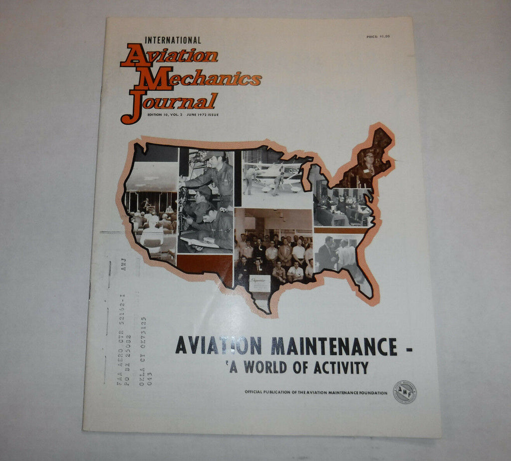 Aviation Mechanics Journal Magazine Maintenance June 1972 FAL FAA 110216R