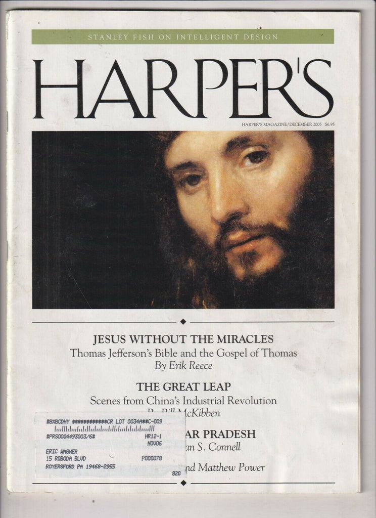 Harper's Magazine Stanley Fish & Jesus December 2005 032720nonrh