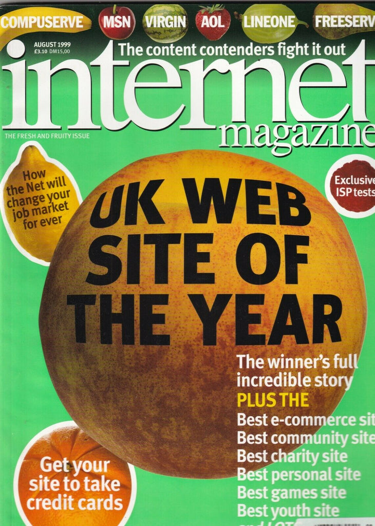 Internet Magazine UK Web Site Of The Year August 1999 100919nonr