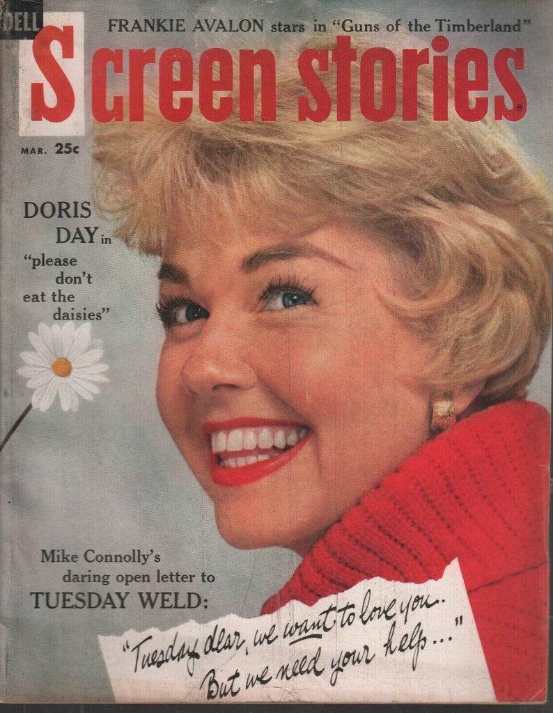 Screen Stories March 1960 Doris Day Mike Connolly Frank Avalon 110119AME