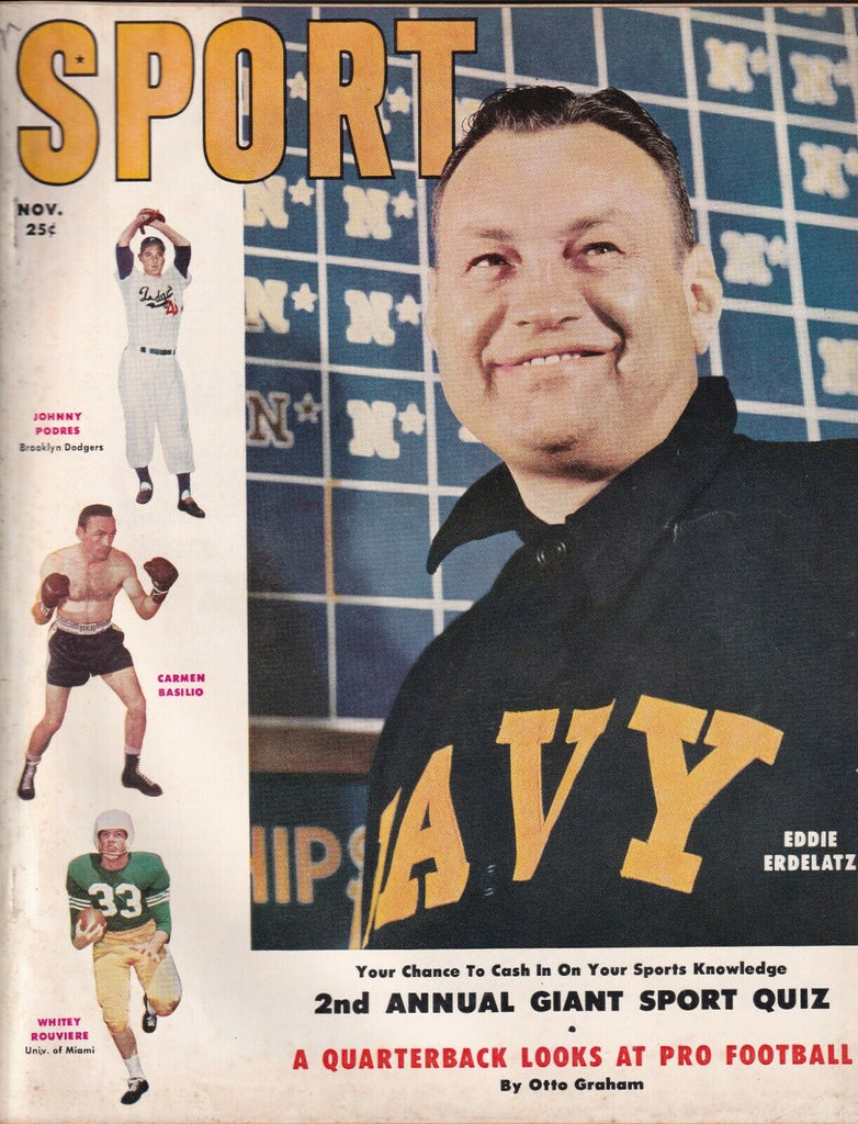 Sport Magazine Eddie Erdelatz Johnny Podres November 1955 NO ML 073119nonr