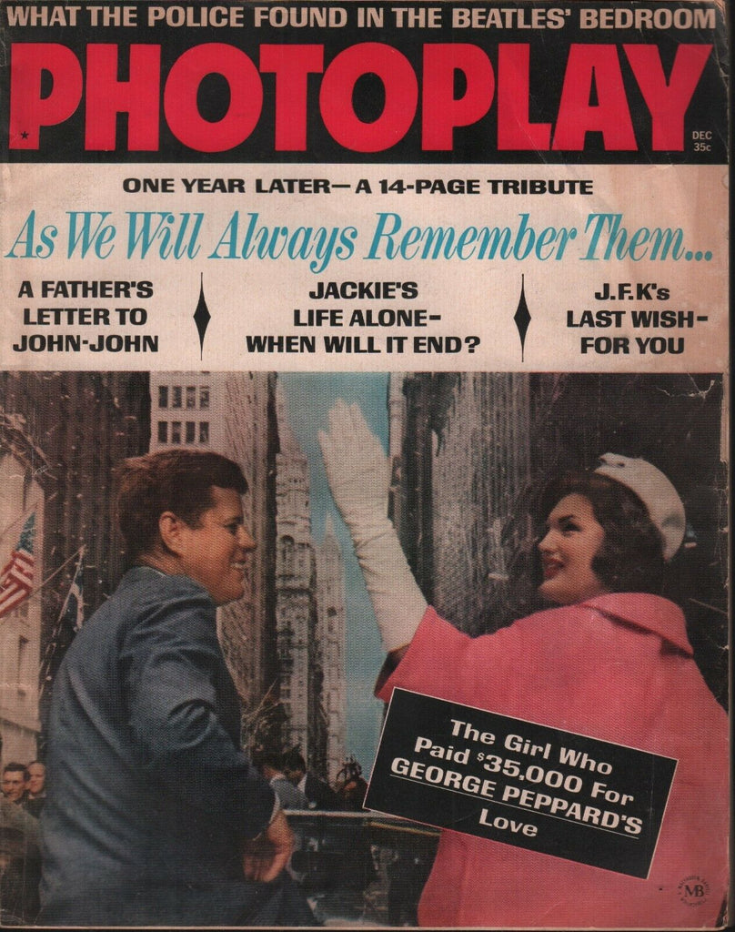 Photoplay December 1964 Jackie Kennedy John F Kennedy JFK 101218AME