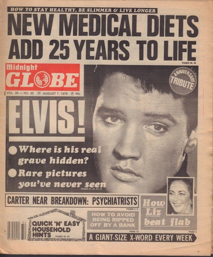 Midnight Globe Magazine Elvis Presley & Liz Burton August 7, 1979 013018nonr2