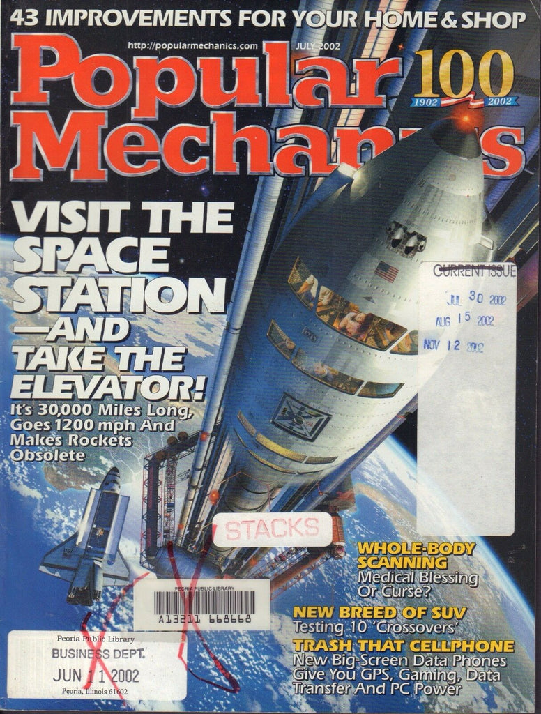 Popular Mechanics Magazine July 2002 Space Station Crossover SUVs 071417nonjhe