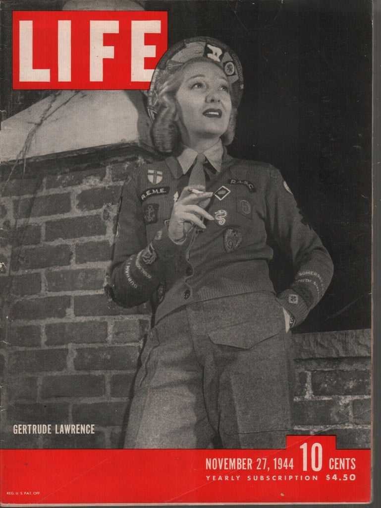 Life Magazine November 27 1944 Gertrude Lawrence Vintage WWII Ads 082119AME