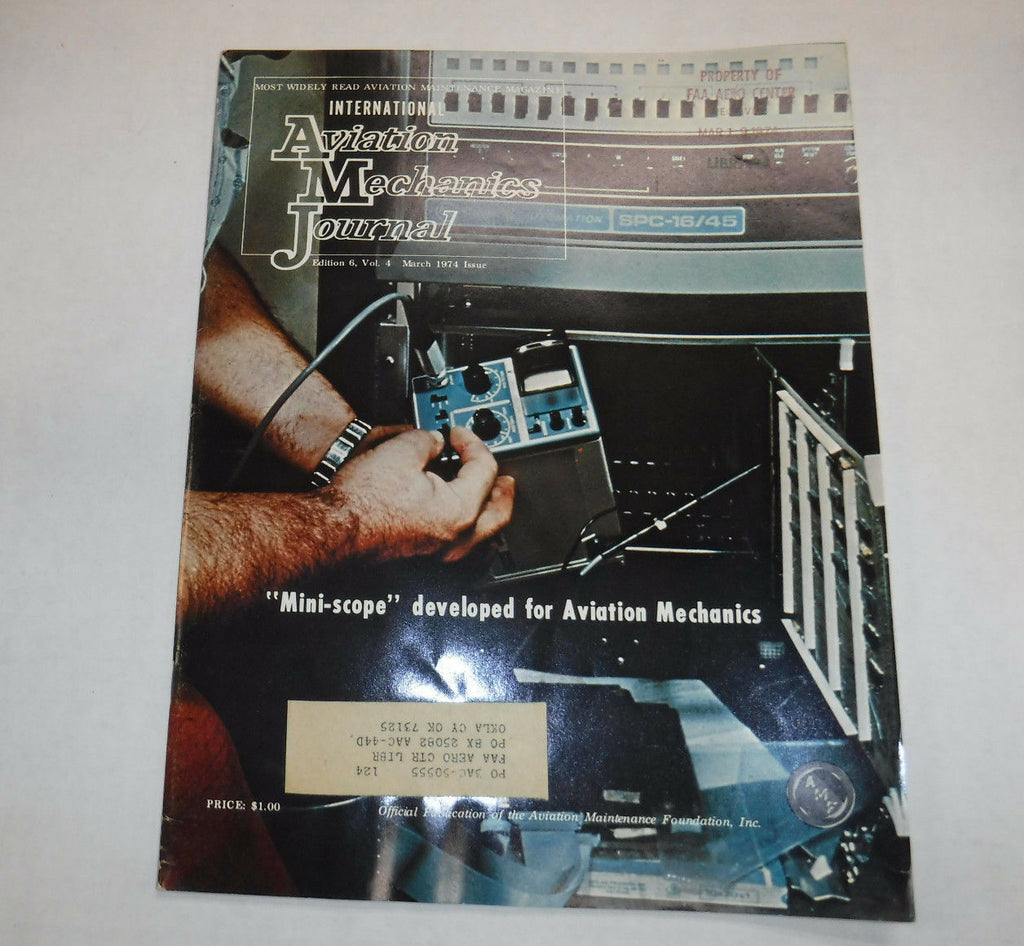 Aviation Mechanics Journal Magazine Mini-Scope March 1974 FAL FAA 110216R