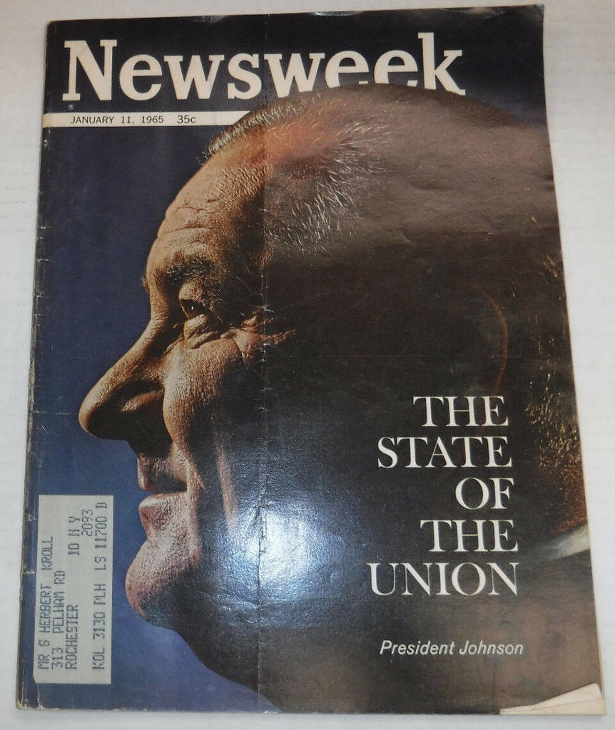 Newsweek Magazine President Johnson State Of The Union January 11, 1965 101016R2