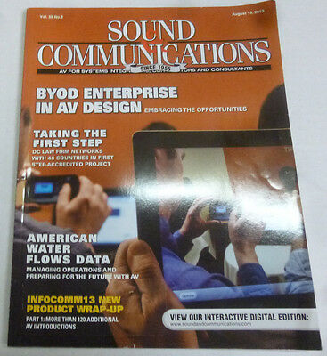 Sound & Communications Magazine Taking The First Step August 2013 111913R