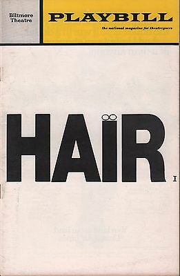 Biltmore Theater Playbill June 1972 Vol.9 No.6 Hair EX 112715DBE