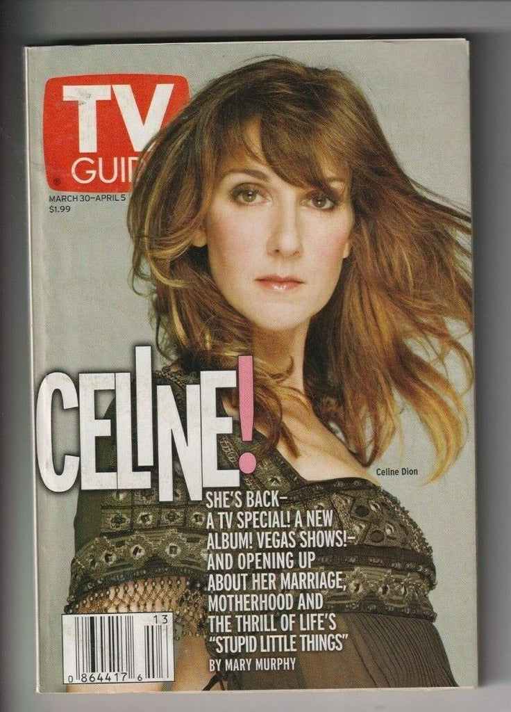 Tv Guide Mag Celine Dion Vegas Shows March/April 5, 2002 NO ML 110319nonr
