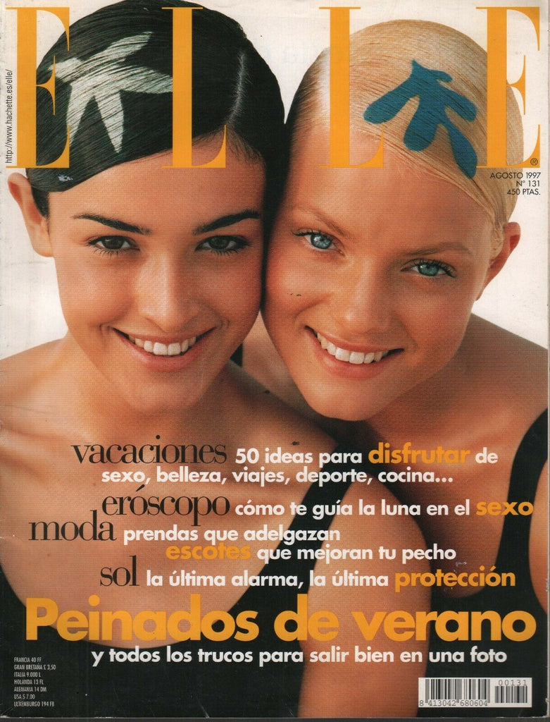 Elle Spanish Magazine Agosto 1997 Blanca y Helena High Fashion 091619AME