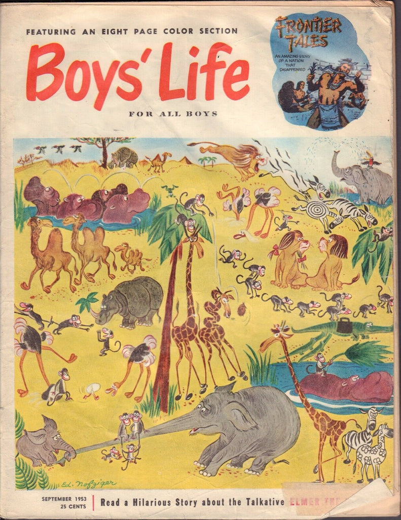 Boys Life September 1953 Frontier Tales w/ML 011717DBE