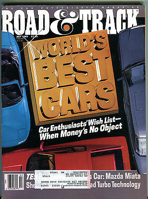 Road & Track Magazine July 1989 World's Best Cars VGEX 010516jhe