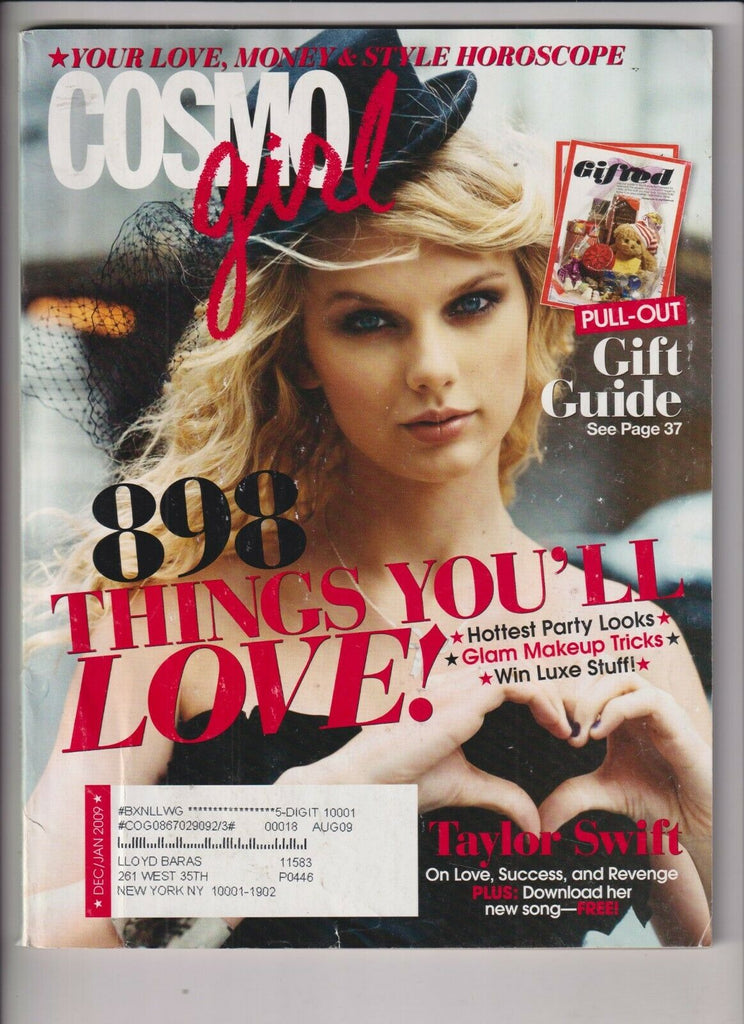 Cosmo Girl! Mag Taylor Swift 898 Things You'll Love Dec/Jan 2009 102919nonr