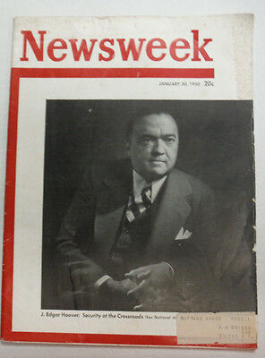 Newsweek Magazine J. Edgar Hoover January 1950 050815R