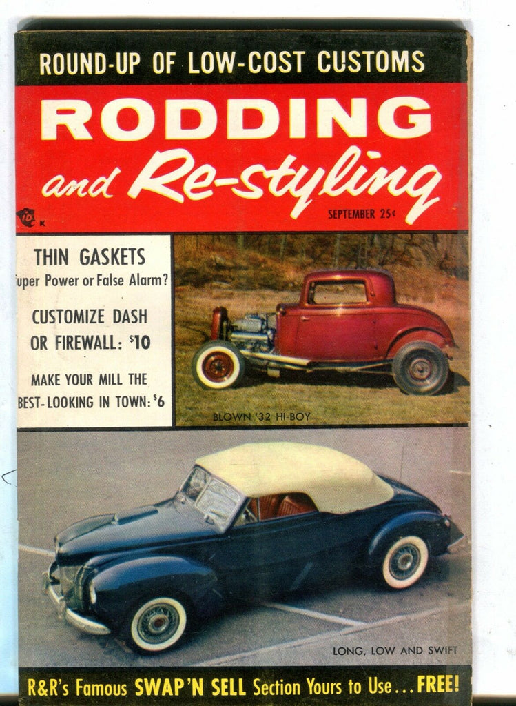 Rodding & Re-styling Magazine September 1957 '32 Hi-Boy EX No ML 040717nonjhe