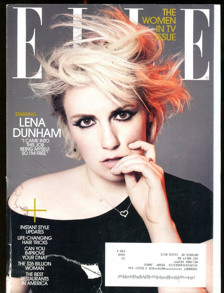Elle Magazine Febraury 2015 Lena Dunham VG w/ML 122216jhe