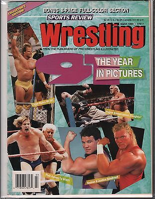 Sports Review Wrestling March 1992 '91 the year in pictures' EX 120715DBE2